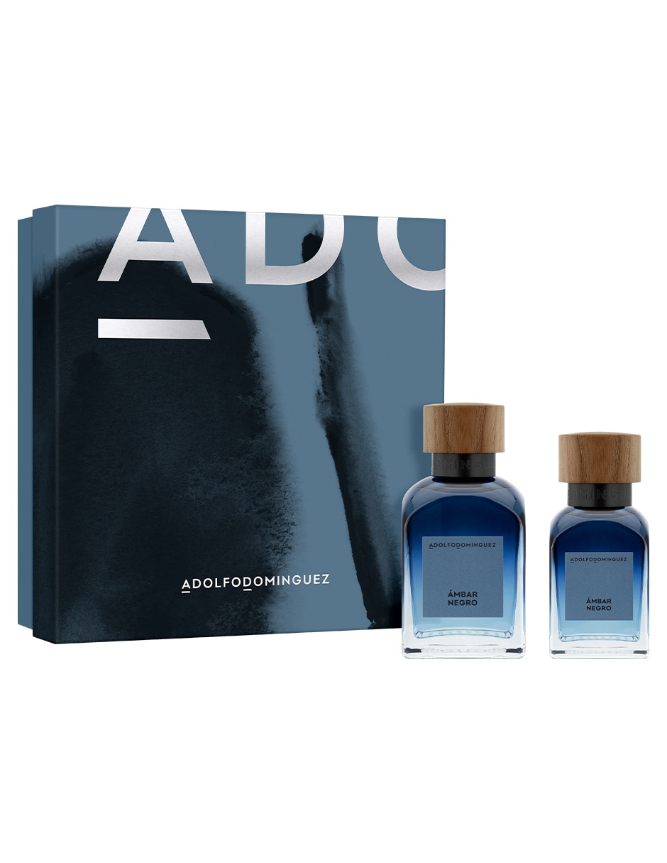 Kit Eau de parfum Adolfo Dominguez Ámbar Negro para hombre