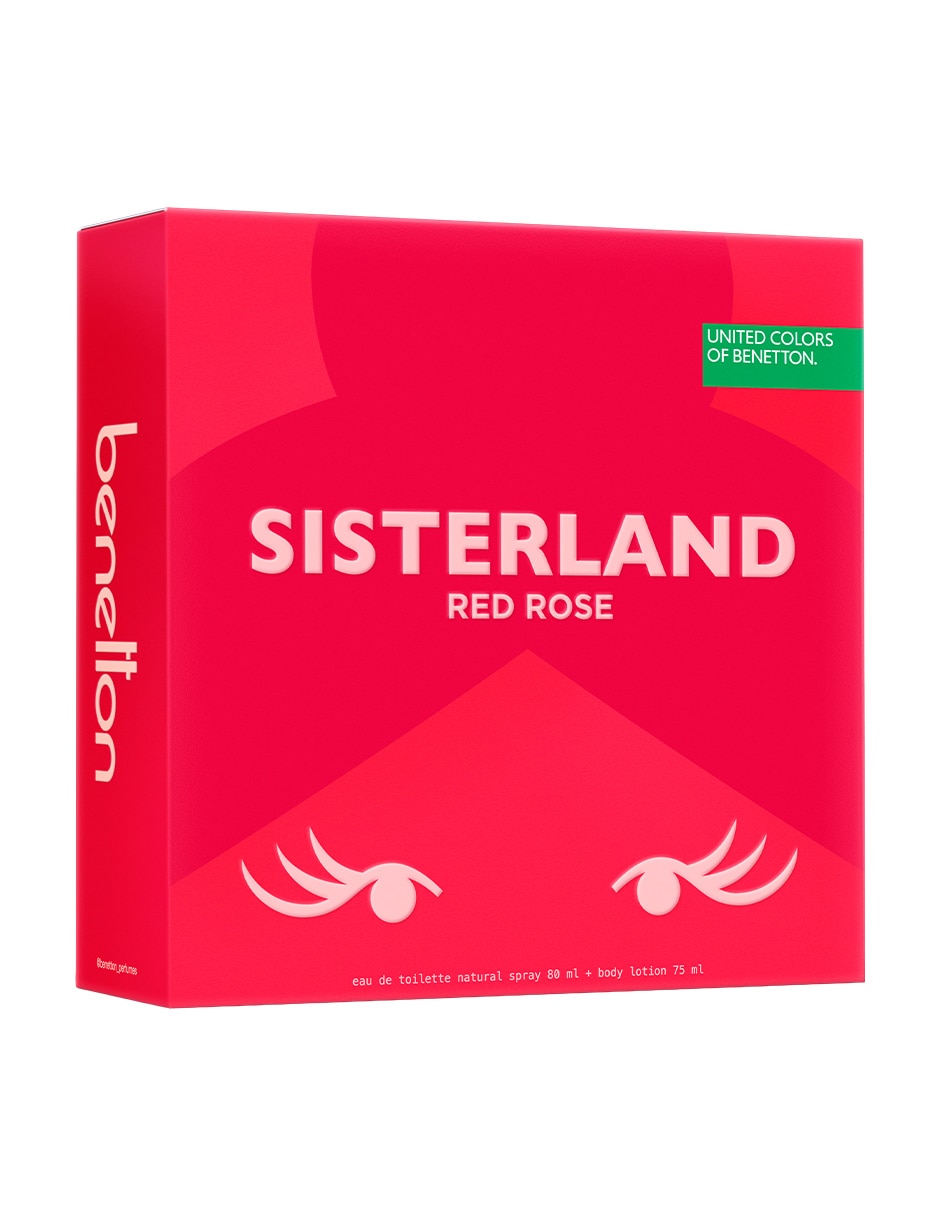 Kit Eau de toilette Benetton Sisterland Red Rose para mujer