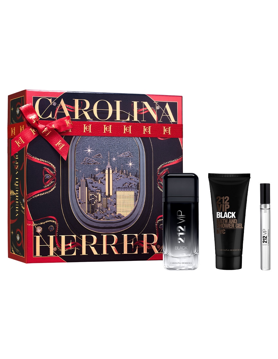 Kit Eau de parfum 212 vip black para hombre